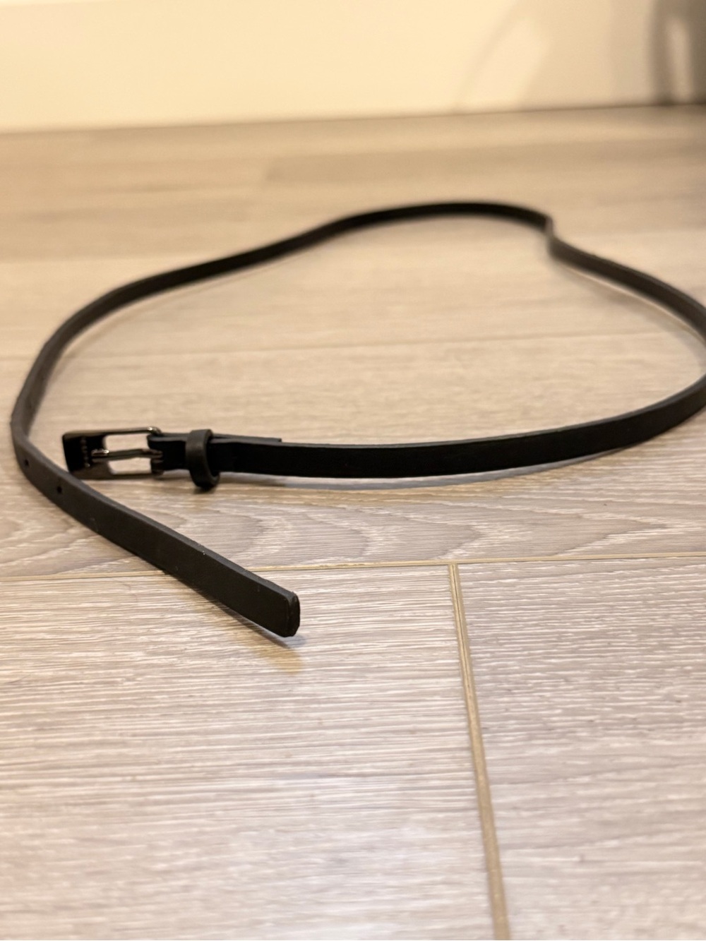 Calvin Klein Black Skinny Leather Belt